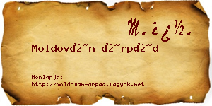 Moldován Árpád névjegykártya
