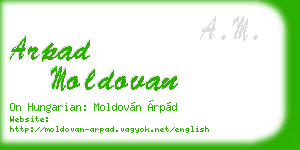 arpad moldovan business card
