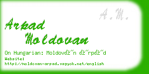 arpad moldovan business card